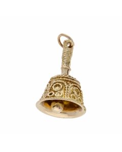 Pre-Owned 9ct Yellow Gold Ornate Bell Charm