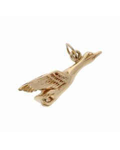 Pre-Owned 9ct Yellow Gold Bird In Flight Charm