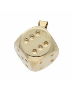 Pre-Owned 9ct Yellow Gold Hollow Dice Pendant