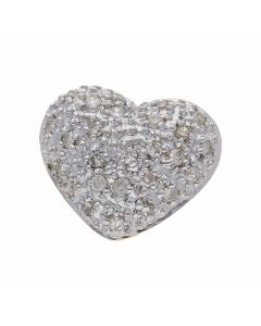 Pre-Owned 9ct Gold Diamond Set Heart Pendant