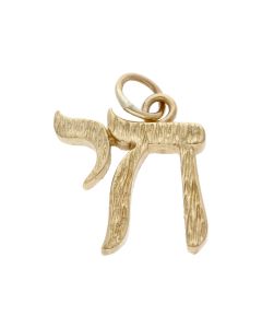 Pre-Owned 9ct Yellow Gold Chai Pendant