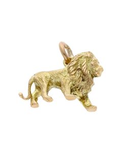 Pre-Owned 9ct Yellow Gold Solid Lion Charm