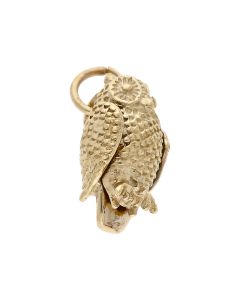 Pre-Owned 9ct Yellow Gold Owl Charm
