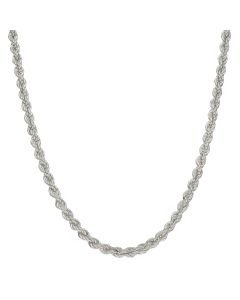 Pre-Owned Silver 20 Inch Rope Chain Necklace