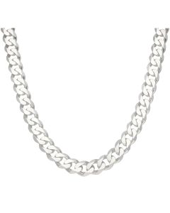 Pre-Owned Silver 18 Inch Heavy Curb Chain Necklace