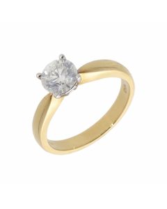 New 18ct Yellow Gold 1.22ct Diamond Solitaire Ring