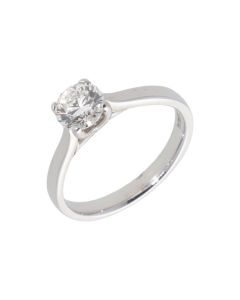 Pre-Owned 18ct White Gold 0.90 Carat GIA Diamond Solitaire Ring