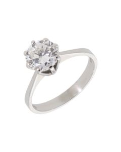 Pre-Owned 18ct White Gold 1.35 Carat Diamond Solitaire Ring