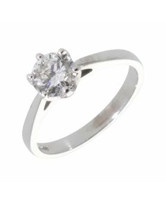 Pre-Owned 18ct White Gold 0.79 Carat Diamond Solitaire Ring