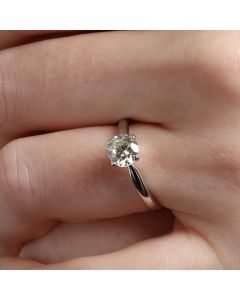 Pre-Owned 18ct White Gold 0.90 Carat Diamond Solitaire Ring