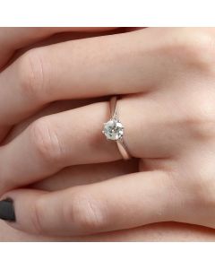 Pre-Owned 9ct White Gold 0.75 Carat Diamond Solitaire Ring