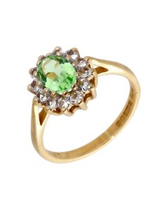 Pre-Owned 9ct Yellow Gold Vintage 1967 Gemstone Cluster Ring
