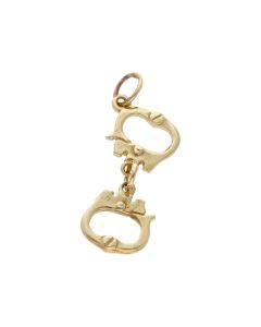 Pre-Owned 9ct Yellow Gold Handcuffs Charm