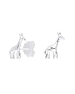 New Sterling Silver Cute Giraffe Stud Earrings