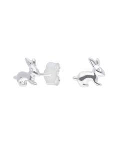 New Sterling Silver Cute Rabbit Stud Earrings