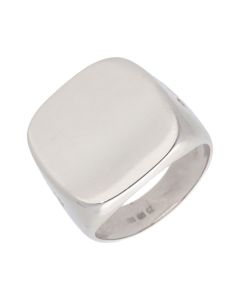 New Sterling Silver Cubic Zirconia Square Signet Ring