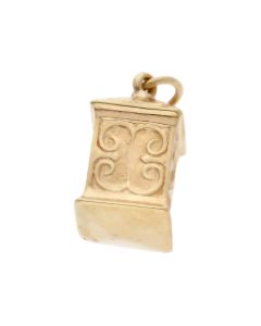 Pre-Owned 9ct Yellow Gold Hollow Patterned Box Charm