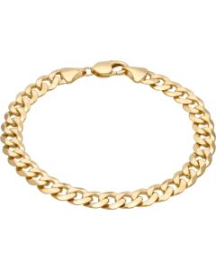 New 9ct Yellow Gold 9.5 Inch Solid Curb Link Bracelet 27.6g