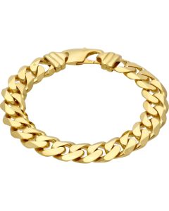 New 9ct Yellow Gold 9" Curb Link Heavy Bracelet 2.2oz