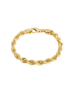 New 9ct Yellow Gold 8.5" Solid Rope Bracelet 37g