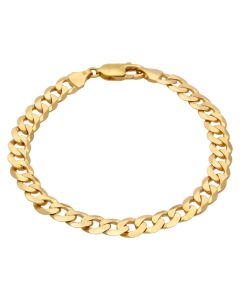 New 9ct Yellow Gold 8.25" Curb Bracelet 13g