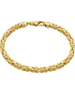 New 9ct Yellow Gold 8.5" Square Byzantine Bracelet 25.6g