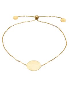New 9ct Yellow Gold Disc Slider Toggle Bracelet