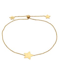 New 9ct Yellow Gold Polished Star Toggle Bracelet