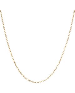 New 9ct Gold 18 Inch Hollow Oval Belcher Link Chain Necklace