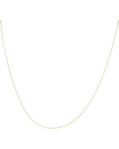 New 9ct Yellow Gold 16 Inch Slim Curb Chain Necklace