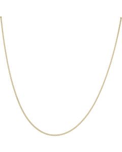 New 9ct Yellow Gold Diamond-Cut Curb Link Chain Necklace