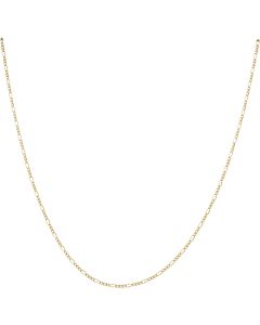 New 9ct Yellow Gold 24" Diamond-Cut Figaro Chain Necklace