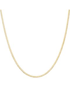New 9ct Yellow Gold 18 Inch Solid Curb Link Chain Necklace