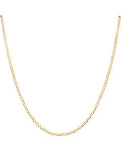 New 9ct Yellow Gold 24 Inch Solid Curb Link Chain Necklace