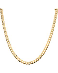 New 9ct Yellow Gold 20 Inch Solid Curb Link Chain Necklace 14.8g