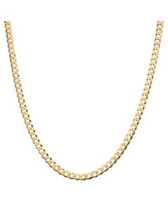 New 9ct Yellow Gold 22" Curb Link Chain Necklace 13.2g