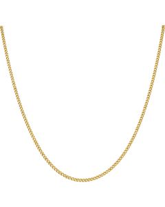 New 9ct Yellow Gold 18 Inch Hollow Curb Chain Necklace