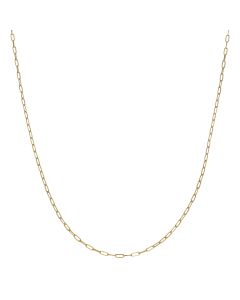 New 9ct Yellow Gold 18" Paper Link Chain Necklace