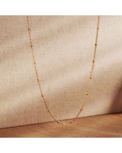 New 9ct Yellow Gold 18 Inch Bobble Station Satellite Necklace