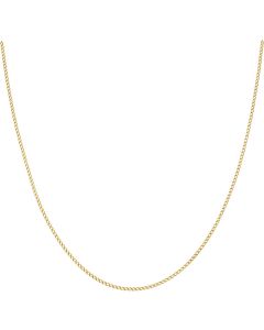 New 9ct Yellow Gold 18 Inch Hollow Slim Curb Link Chain Necklace