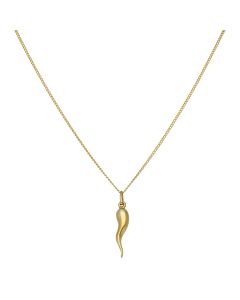 New 9ct Yellow Gold Horn Of Life Pendant & 18" Necklace