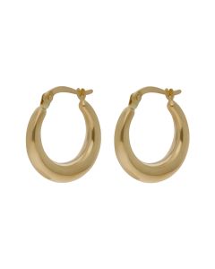 New 9ct Yellow Gold Graduated Creole Earrings