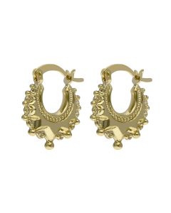 New 9ct Yellow Gold Traditional Creole Earrings