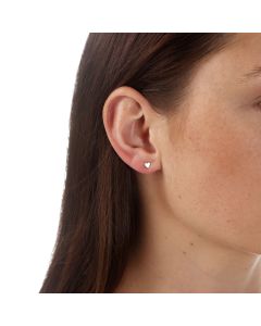New 9ct Yellow Gold Polished Heart Stud Earrings