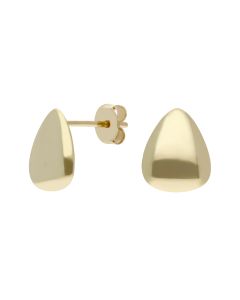 New 9ct Yellow Gold Cushioned Teardrop Triangle Stud Earrings