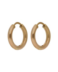New 9ct Yellow Gold Sleeper Style Hinged Huggie Hoop Earrings