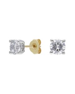 New 9ct Yellow Gold 1.57ct Lab Grown Diamond Stud Earrings