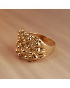 New 9ct Yellow Gold 5 Row Keeper Ring