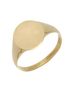 New 9ct Yellow Gold Polished Oval Signet Ring