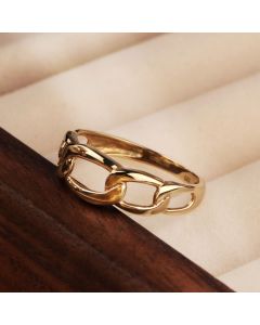 New 9ct Yellow Gold Chain Link Ring